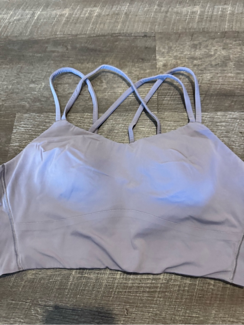 Lululemon Light Lavender Strappy Sports Bra